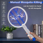 Fietrexa 2 in 1 Electric Fly Swatter and Bug Zapper - White