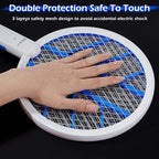 Fietrexa 2 in 1 Electric Fly Swatter and Bug Zapper - White