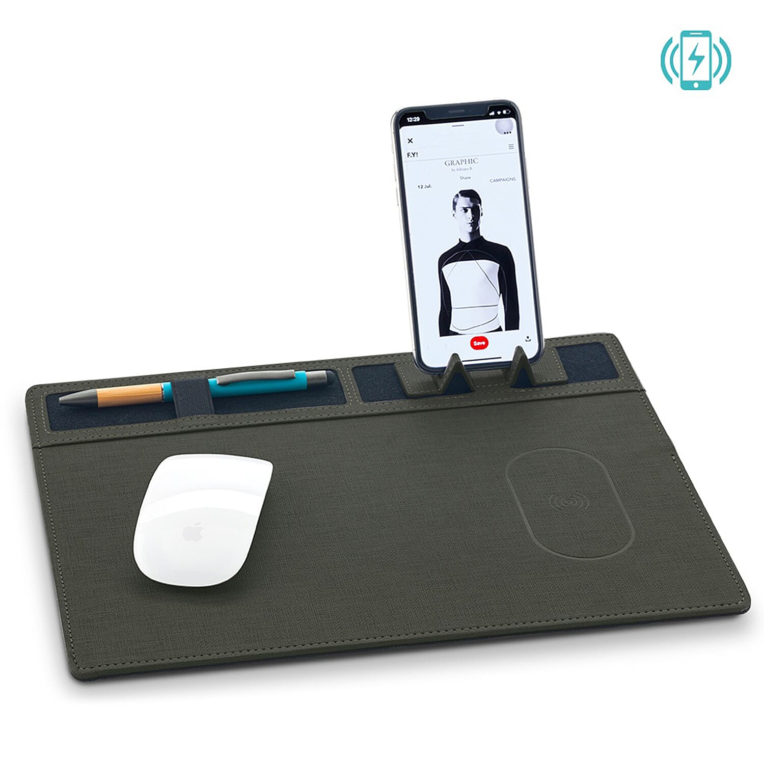 Mouse Mat Charger (15W) - Black