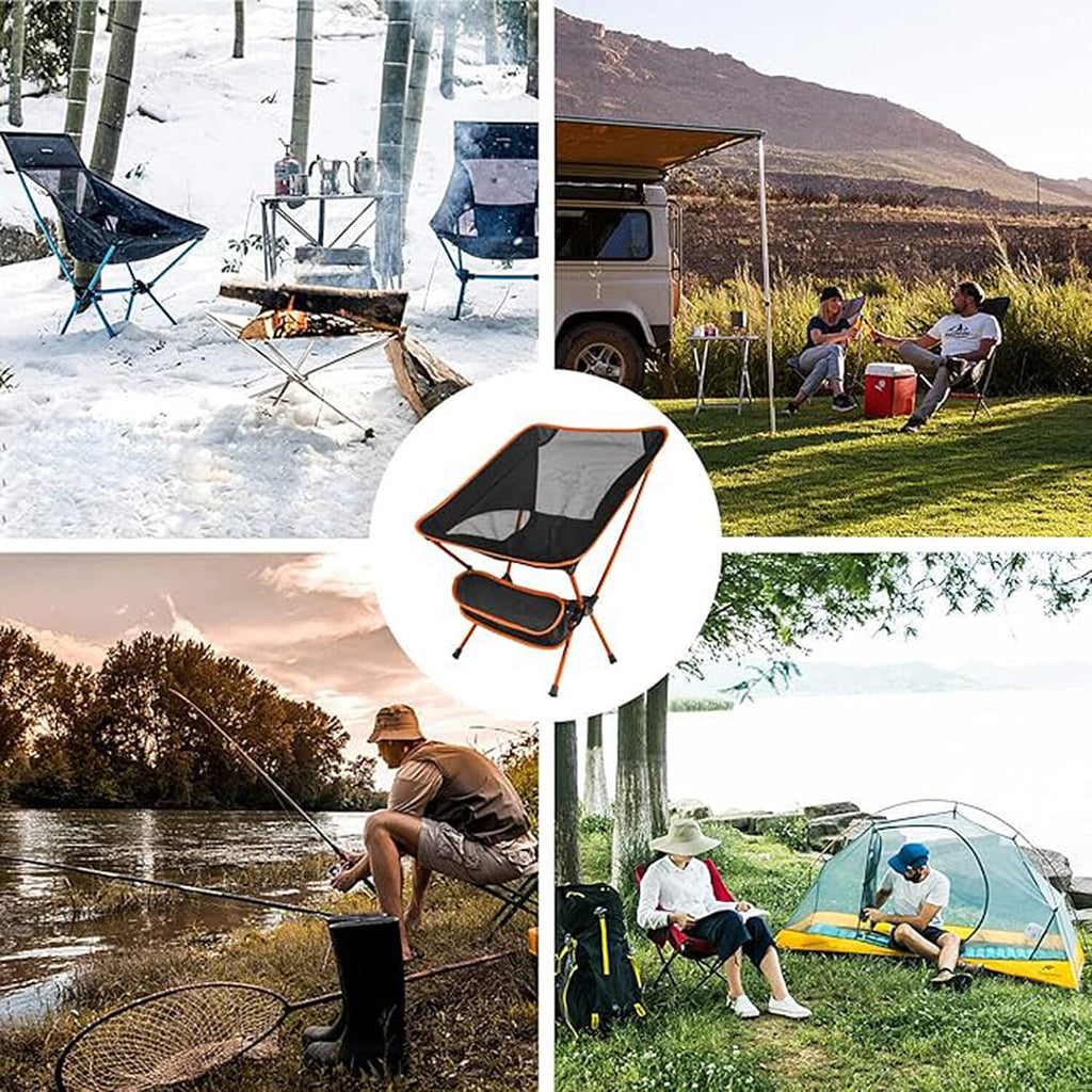 Lightweight Portable Camping Chair - Black