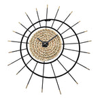 Hometime Rope Starburst Design Wall Clock (56cm) - Beige