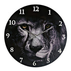 Hometime Lion Design Wall Clock (30cm) - Black