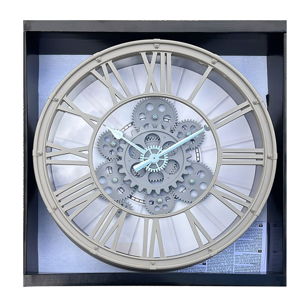 Decor de luxe - CLOSEOUT SALE OFFER - Designer Inspired Skeleton Wall Clock - Cream