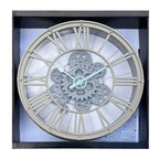 Decor de luxe - CLOSEOUT SALE OFFER - Designer Inspired Skeleton Wall Clock - Cream