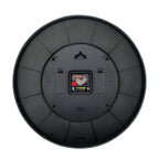 Present Time Open Gear Wall Clock - Mouse Grey Rim with Bright Orange Gear Design