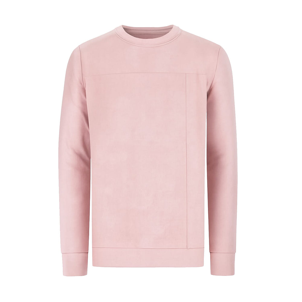 Cotton Crew Neck Sweatshirt (Size M) - Pink