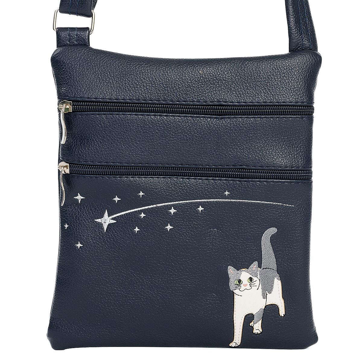 Embossed Stylish Walkers Handbag - Blue