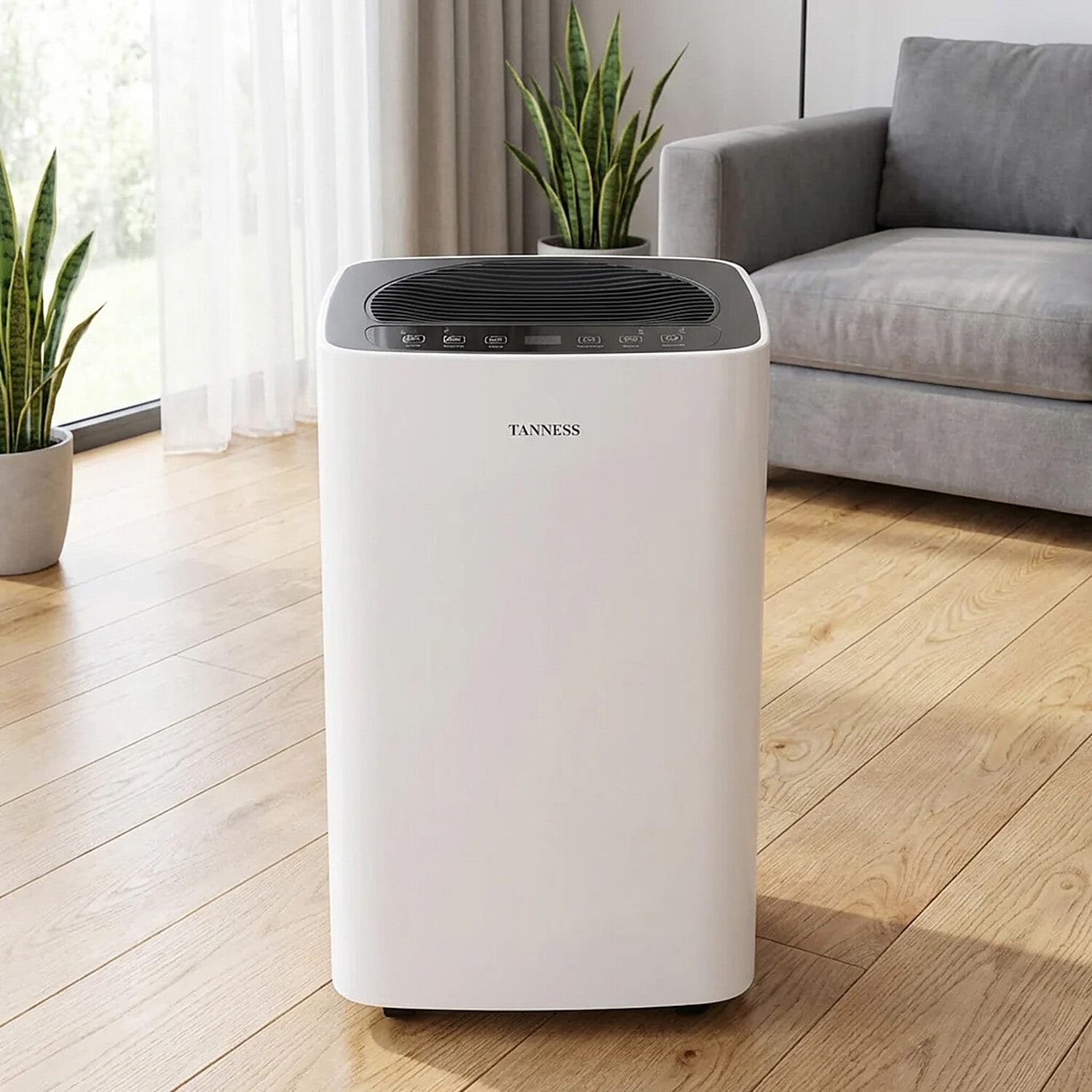 Powerful 12L Electric Dehumidifier With Smart Digital Humidity Control, Fast Laundry Drying Mode,24H Timer, Quiet Sleep Function And Continuous Drainage