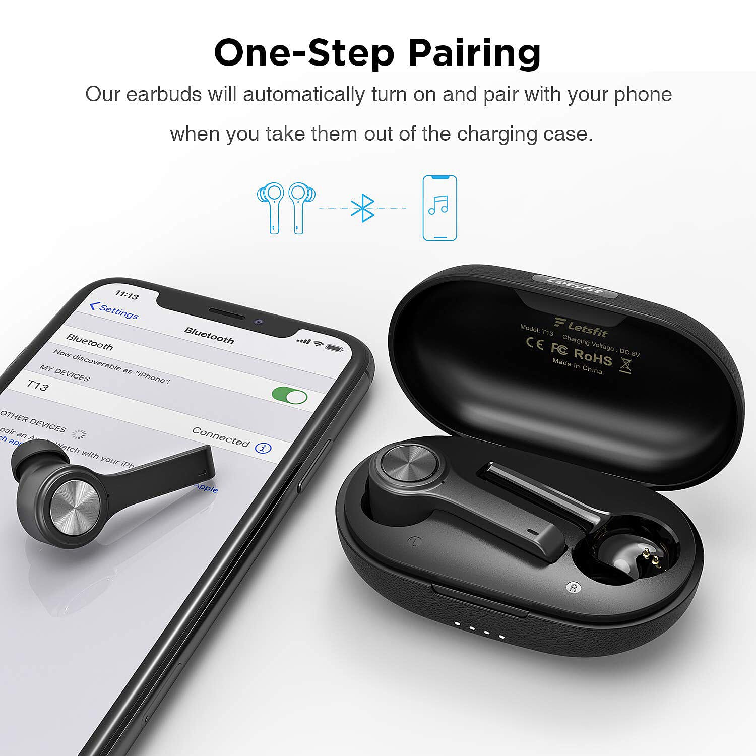 Earbuds T13 - Black