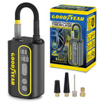 Goodyear Cordless Portable Digital Tyre Inflator - 50W USB Rechargeable Air Pump with LED Light - Black