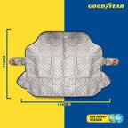 Goodyear Quilted Windscreen Cover with Mirrorcover - Magnets - Grey