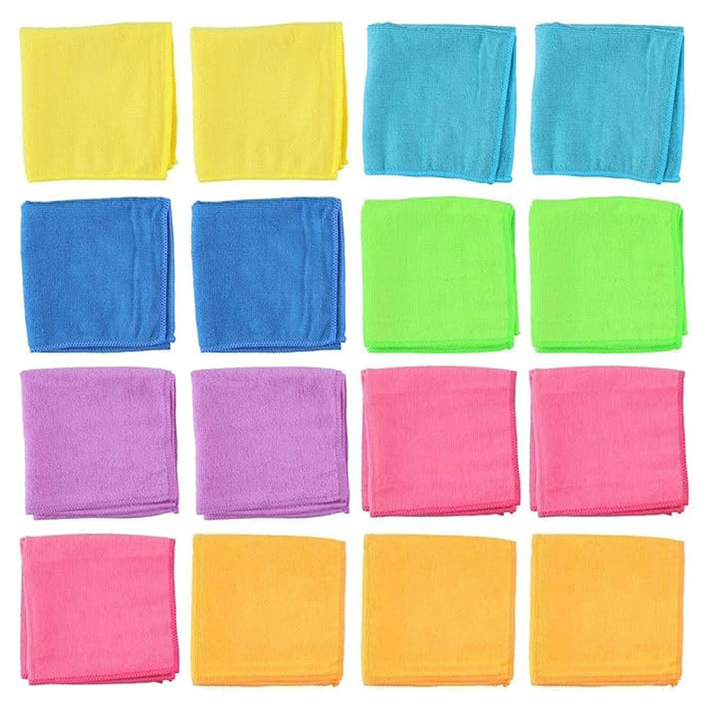 Value Buy -Set of 16  Cleaning Cloth - Multi Colours