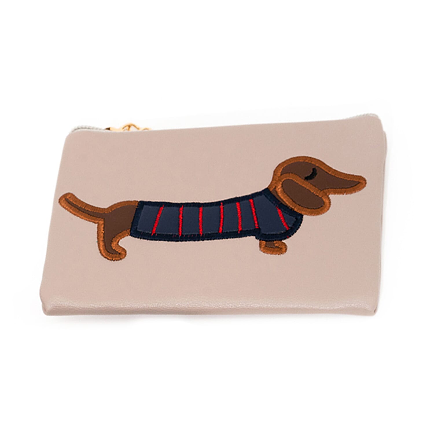 Embossed Faux Leather Wallet - Beige
