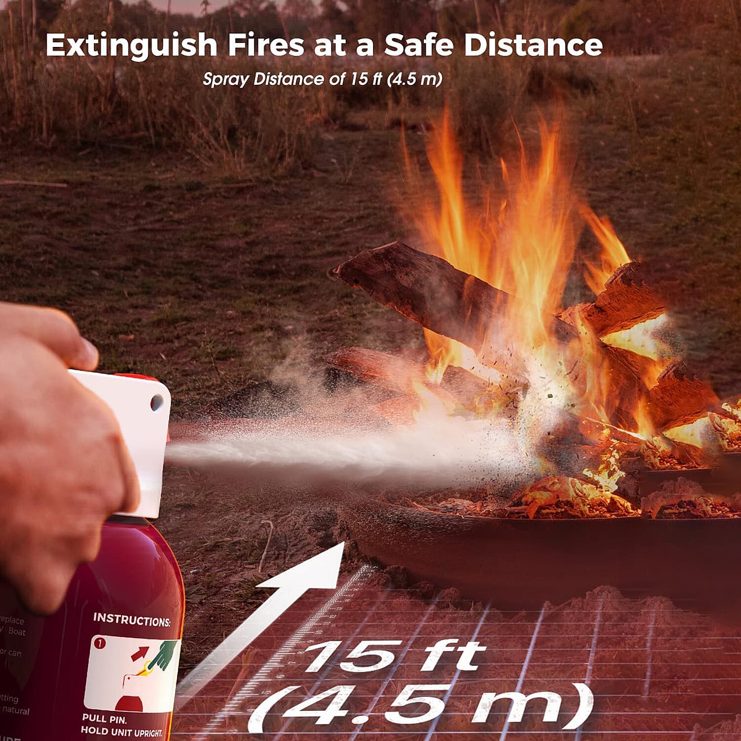 PLEMO Home Multipurpose Fire Extinguisher - 4 Pack