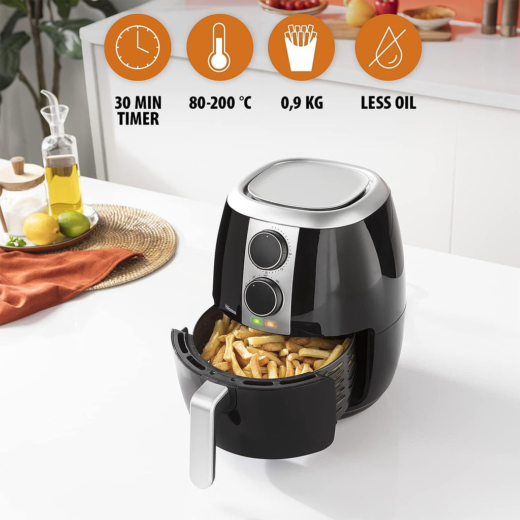 Slim and Compact Easy to Use Air Fryer (3.5L) - Black