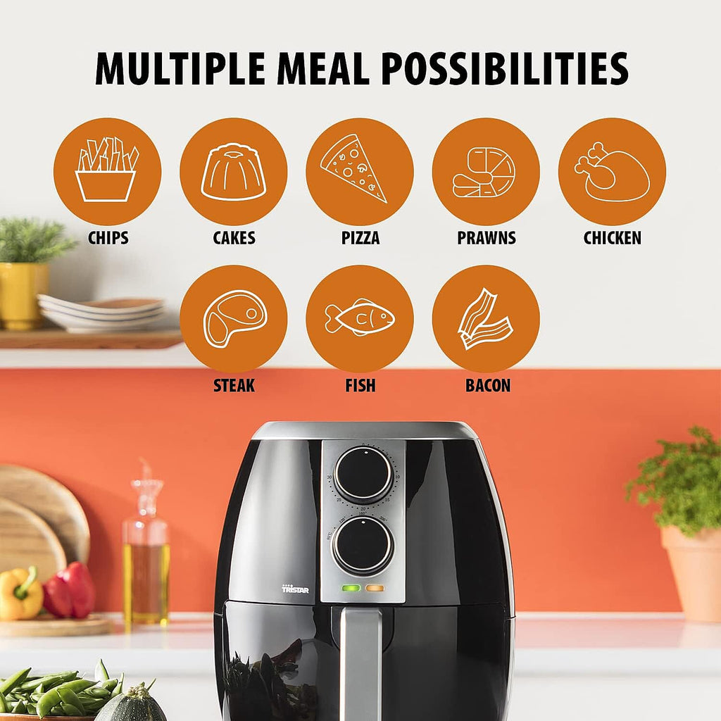 Slim and Compact Easy to Use Air Fryer (3.5L) - Black