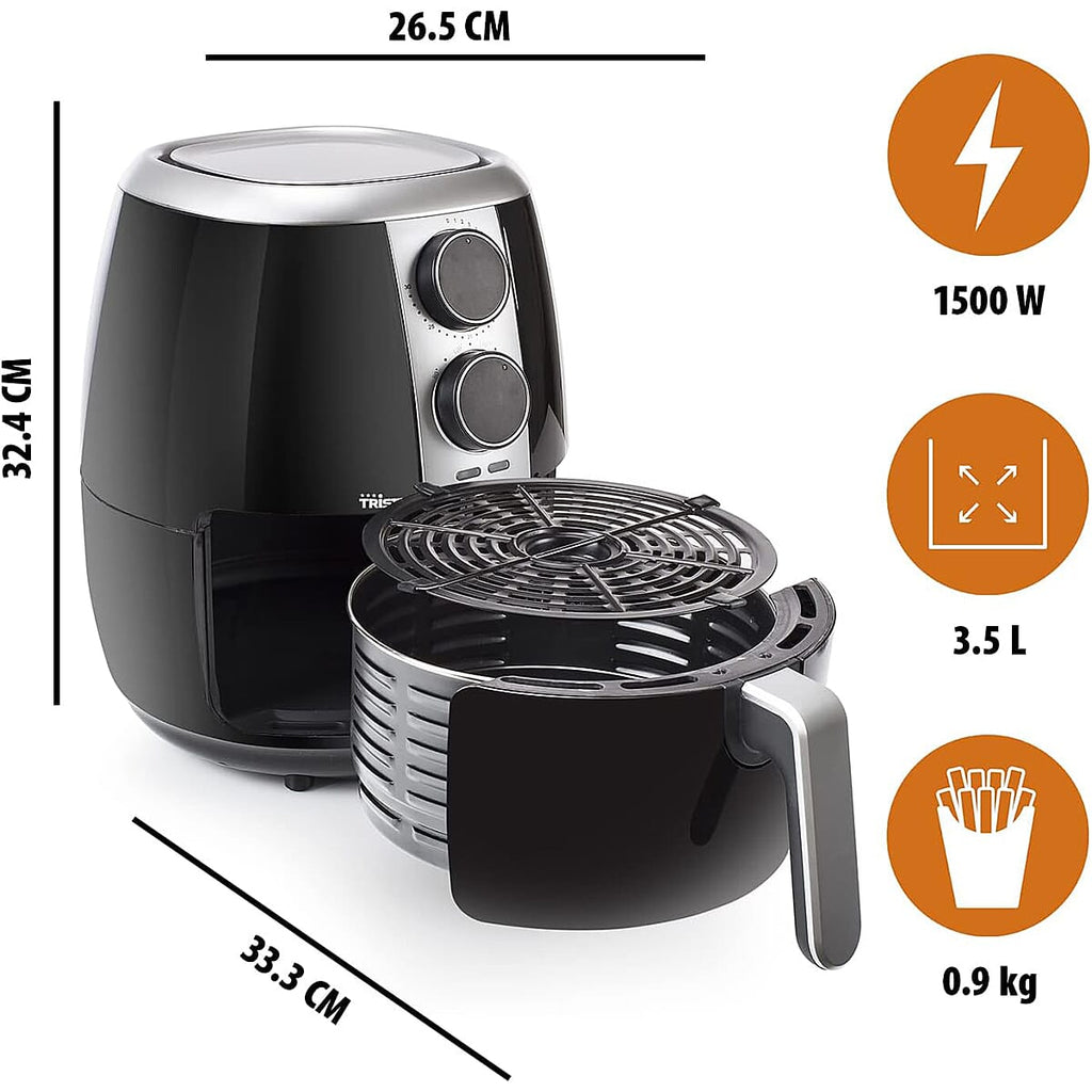 Slim and Compact Easy to Use Air Fryer (3.5L) - Black