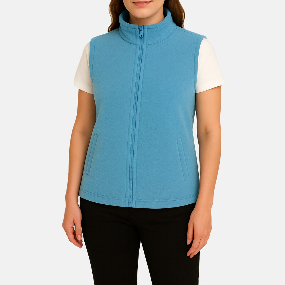 NORTHGATE Womens Full-Zip Gillet (Size 12-14) - Sky Blue