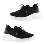 B Balance Womens Trainers With Deco Laces And Knitted Mesh (Size 7) - Black