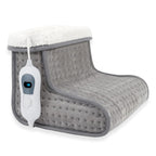 Super Luxurious Sherpa Electric Foot Warmer with 3 Temprature Modes - Grey