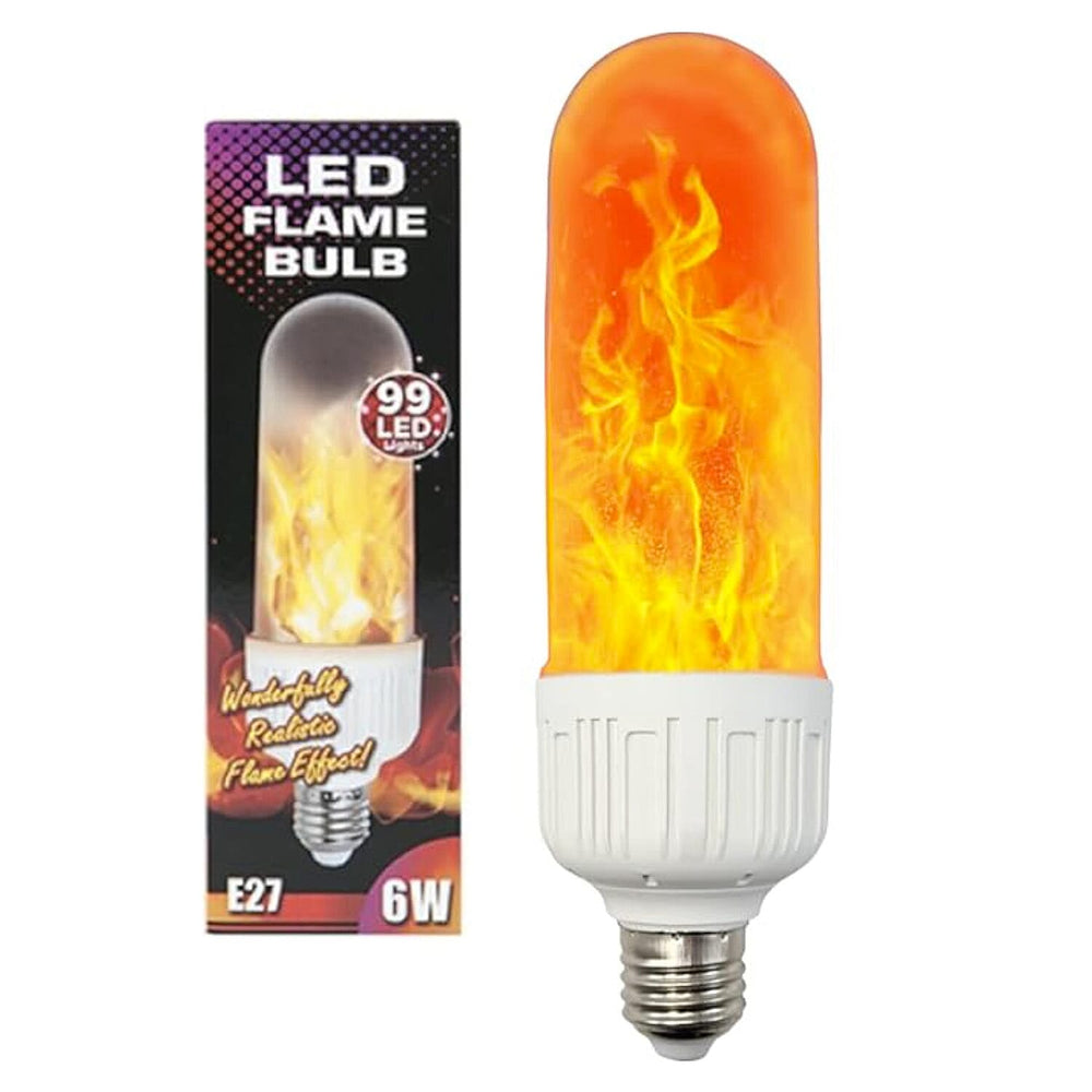 Jumbo LED Flickering Flame Light Bulb Bayonette (B22) - Crystal