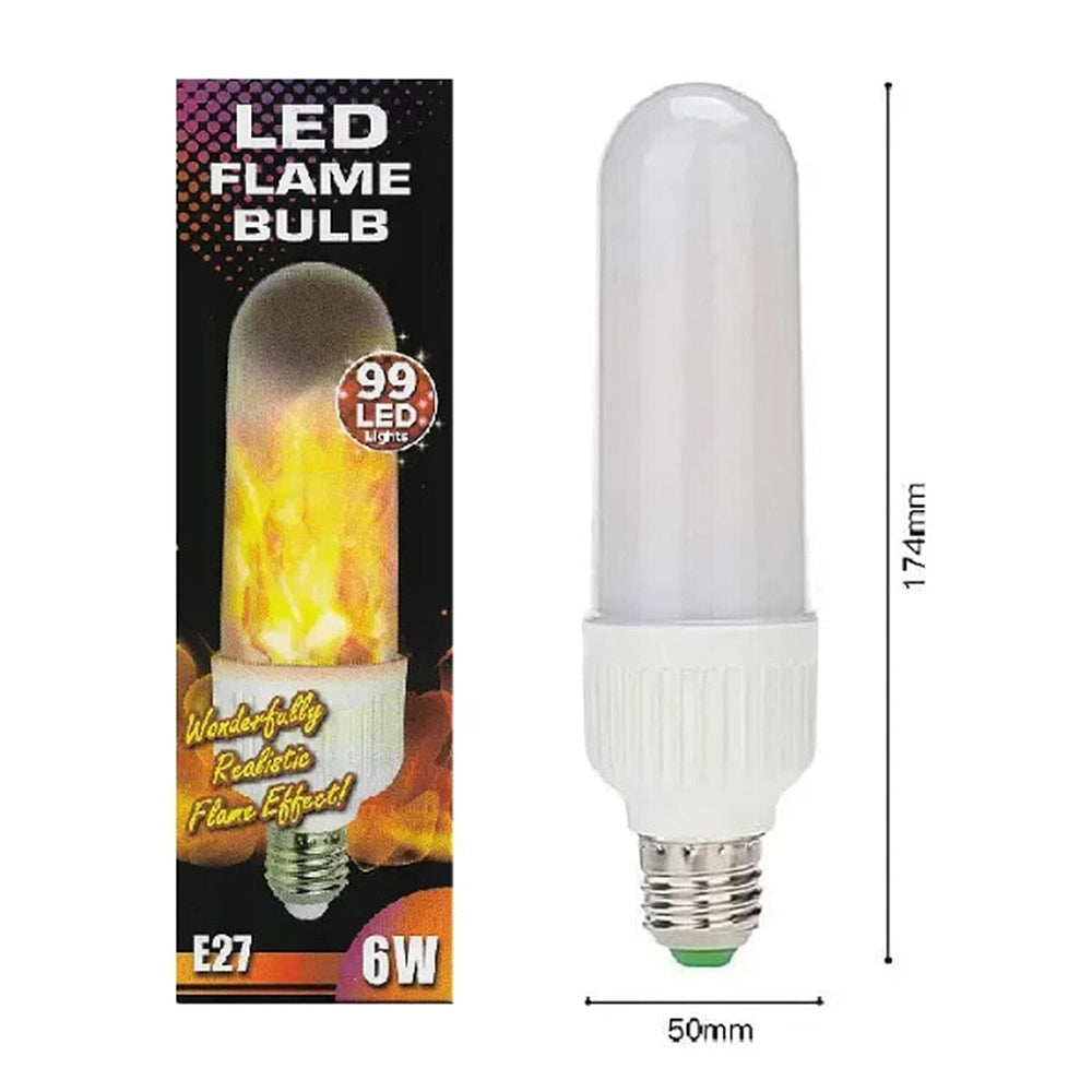 Jumbo LED Flickering Flame Light Bulb Bayonette (B22) - Crystal