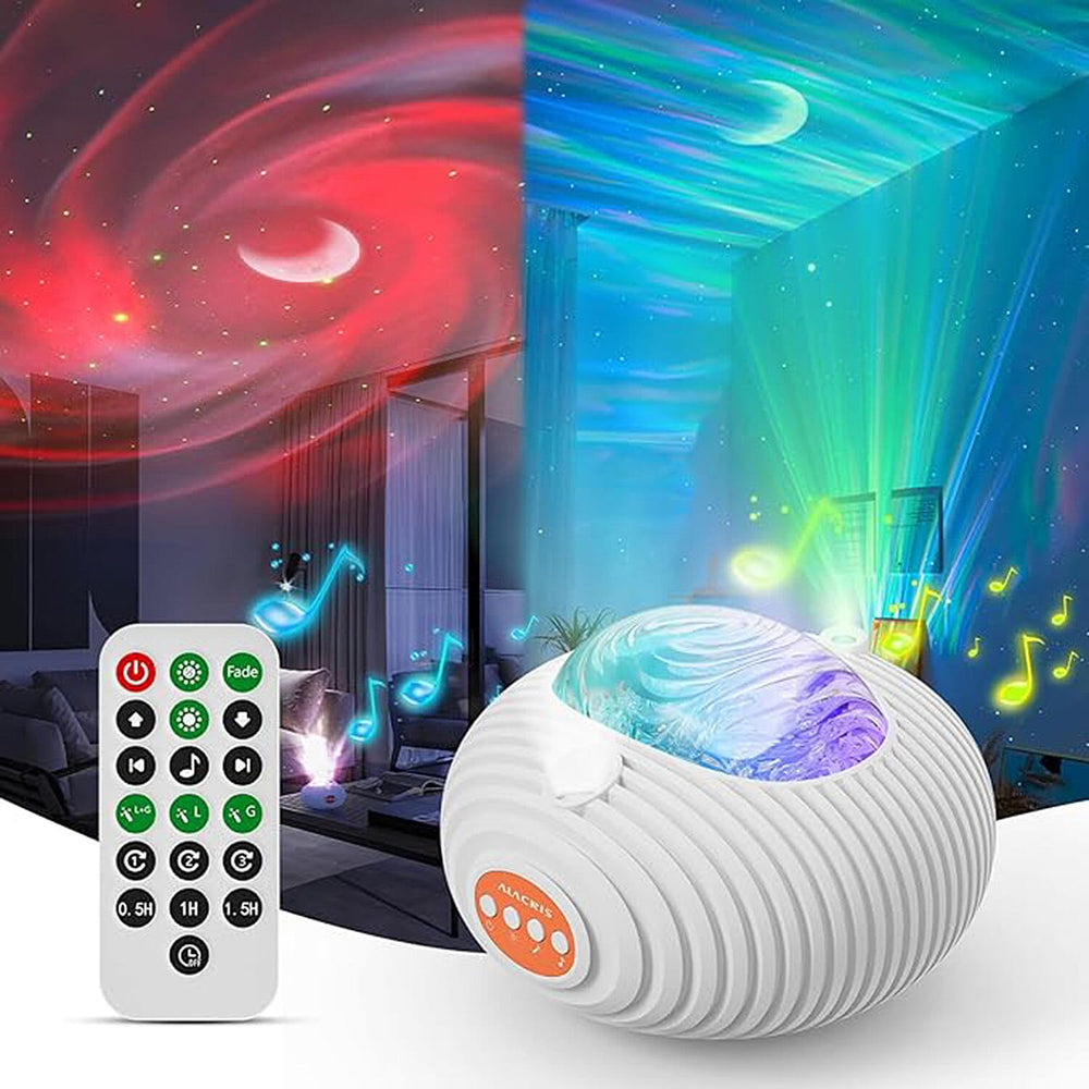 Galaxy Projector Spaceship Night Light - White