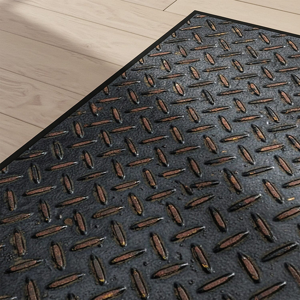100% Polyamide Mondial Metal Doormat (40x60cm) - Silver