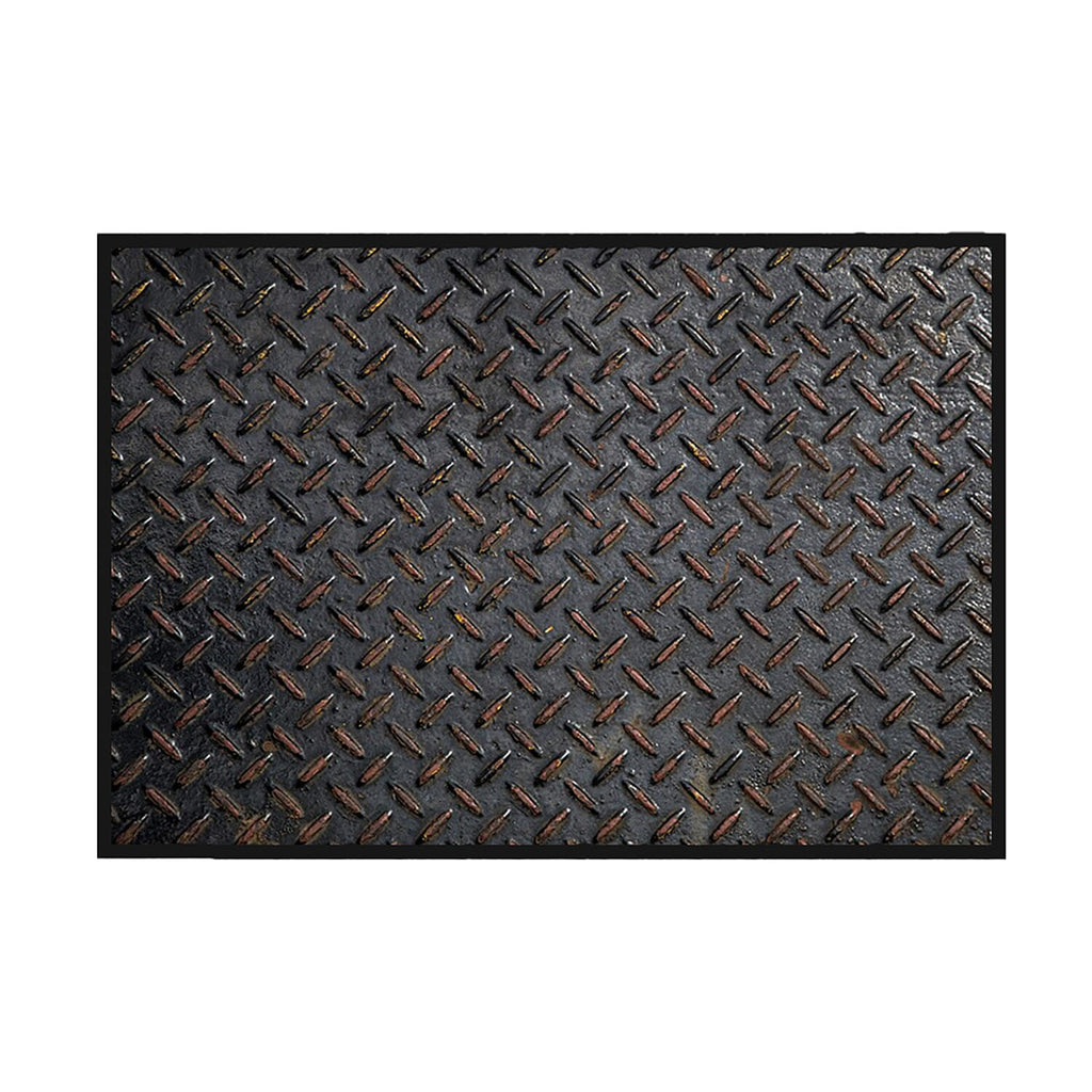 100% Polyamide Mondial Metal Doormat (40x60cm) - Silver