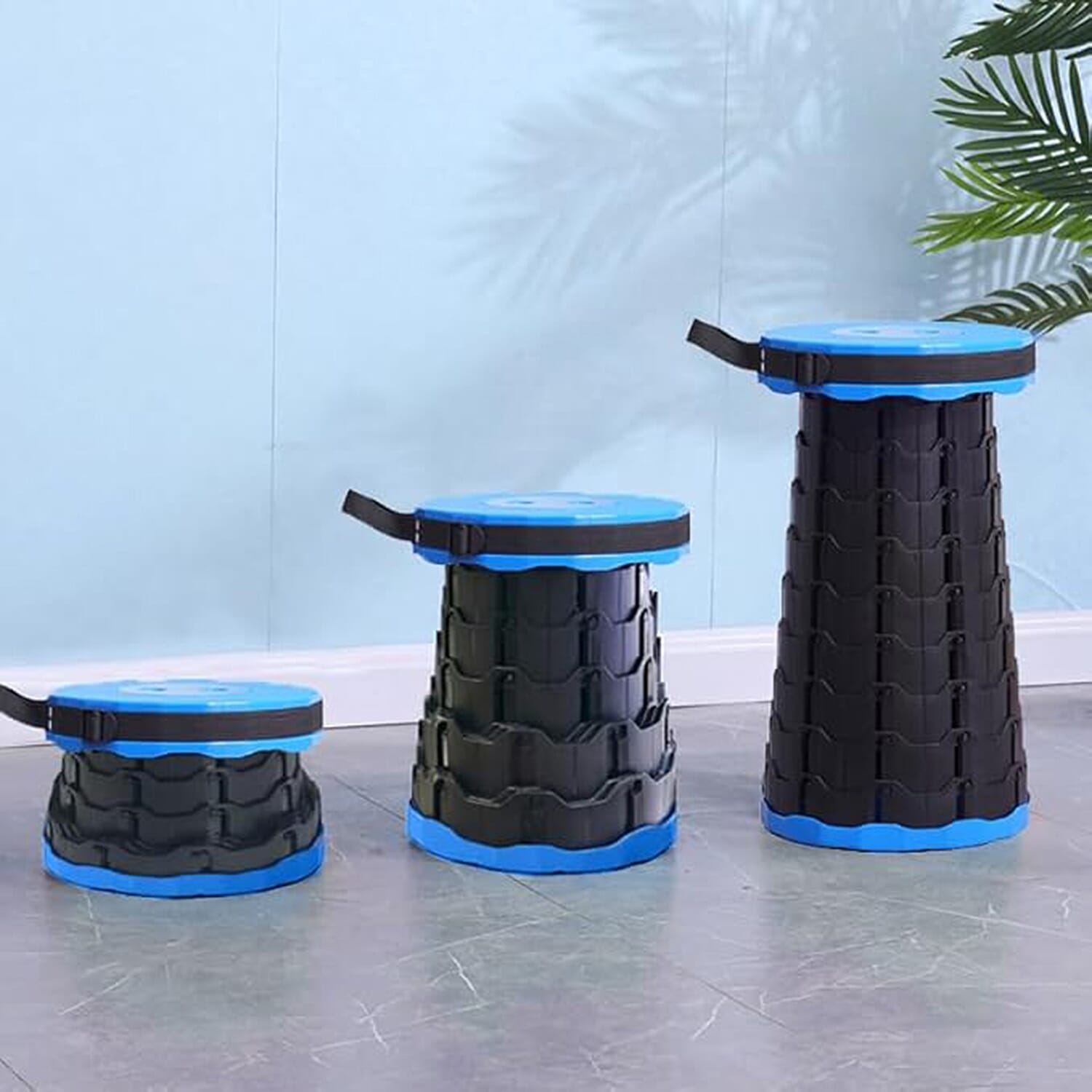 Portable Telescopic Camping Stool - Blue