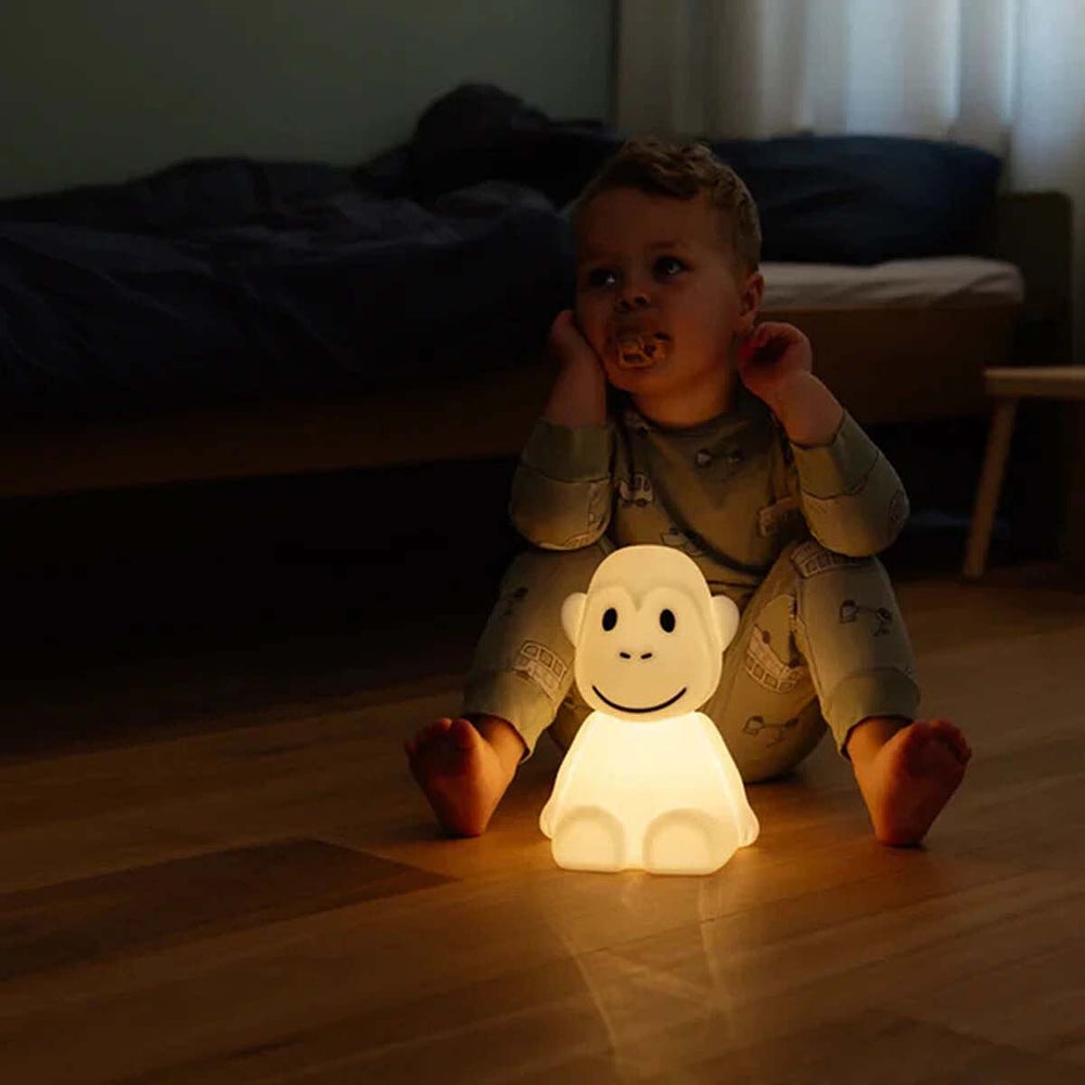 Mr Maria Monkey Lamp - Soft White Silicone Nightlight (23cm)