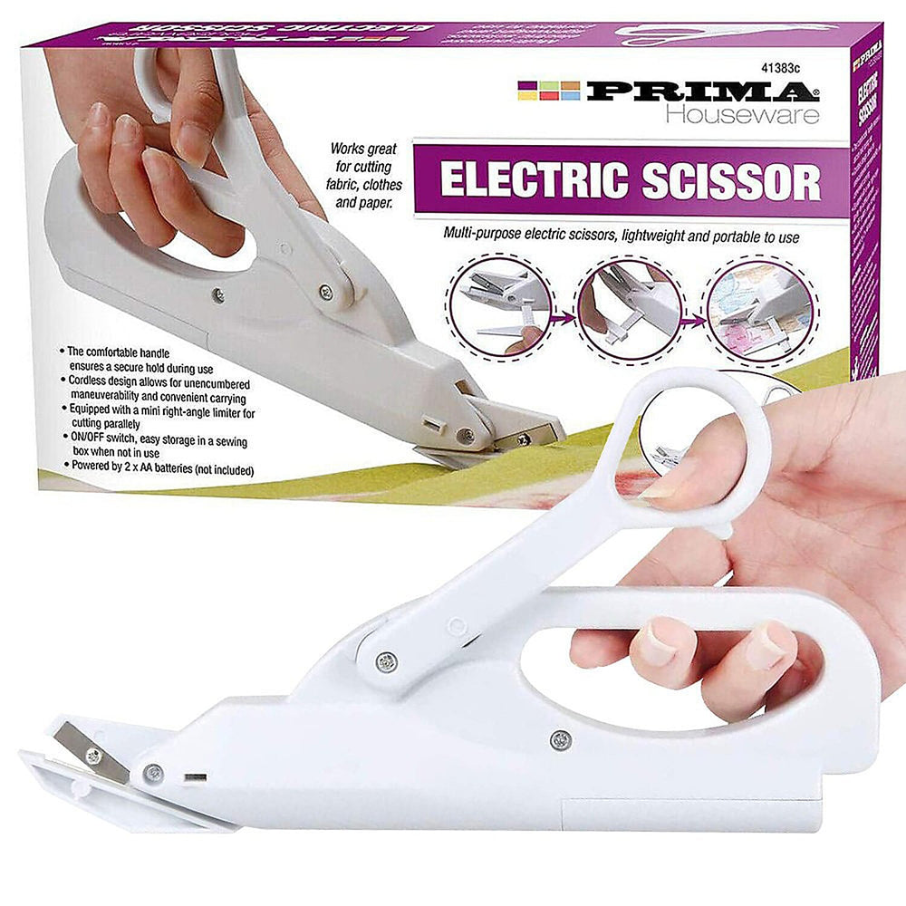 Hand-Held Electric Scissors - White