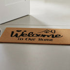 Welcome to Our Home Vinyl-Backed Coir Tufted Printed Doormat (45x75cm) - Brown