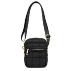 Quilted Puffer Mini Crossbody Bag - Black