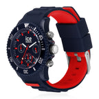 Ice Watch - Ice Chrono Trilogy Watch Dark Blue and Red Chronograph Watch with 10ATM Water Resistancy