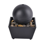 Round Ball Shape Mini Indoor Fountain with LED Light