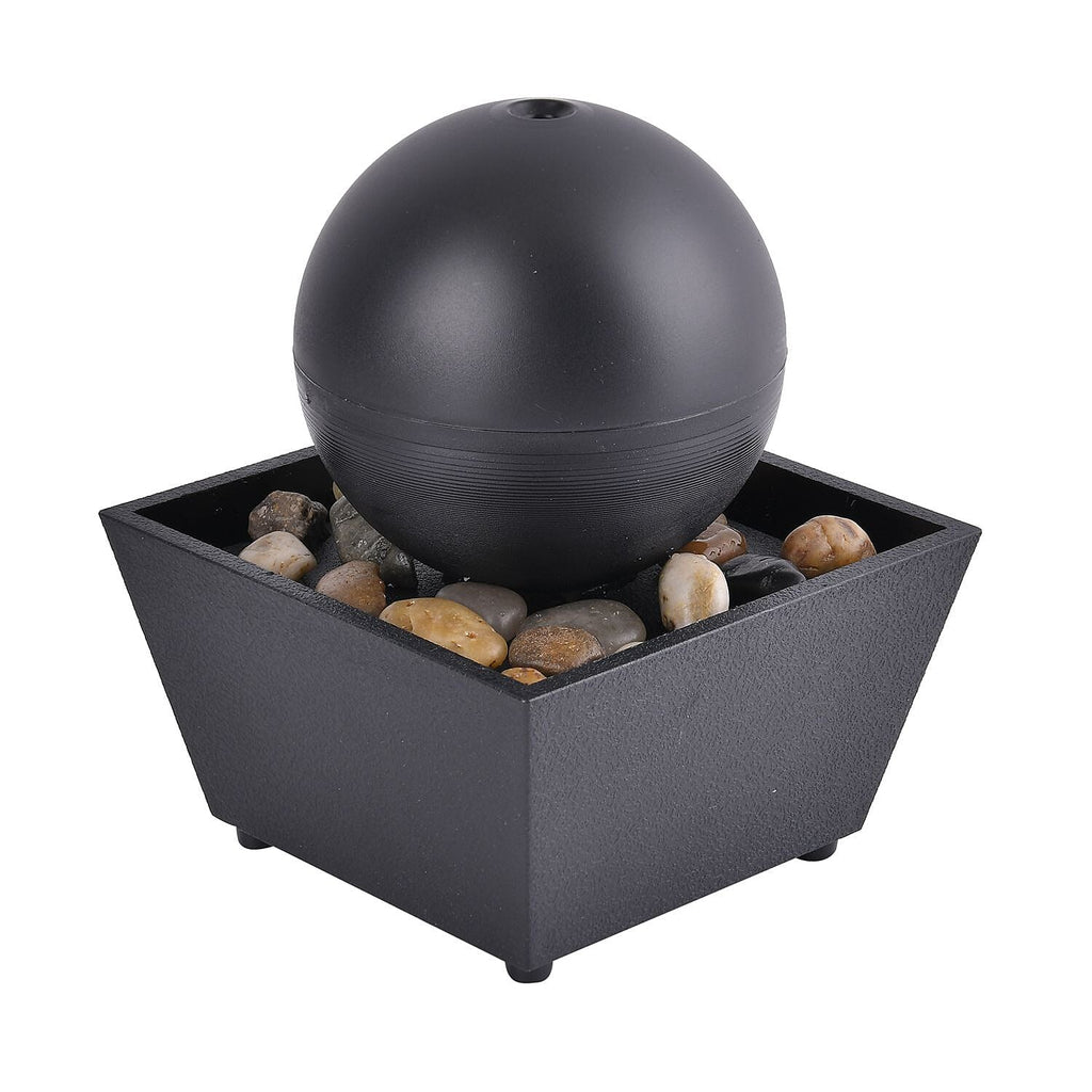 Round Ball Shape Mini Indoor Fountain with LED Light