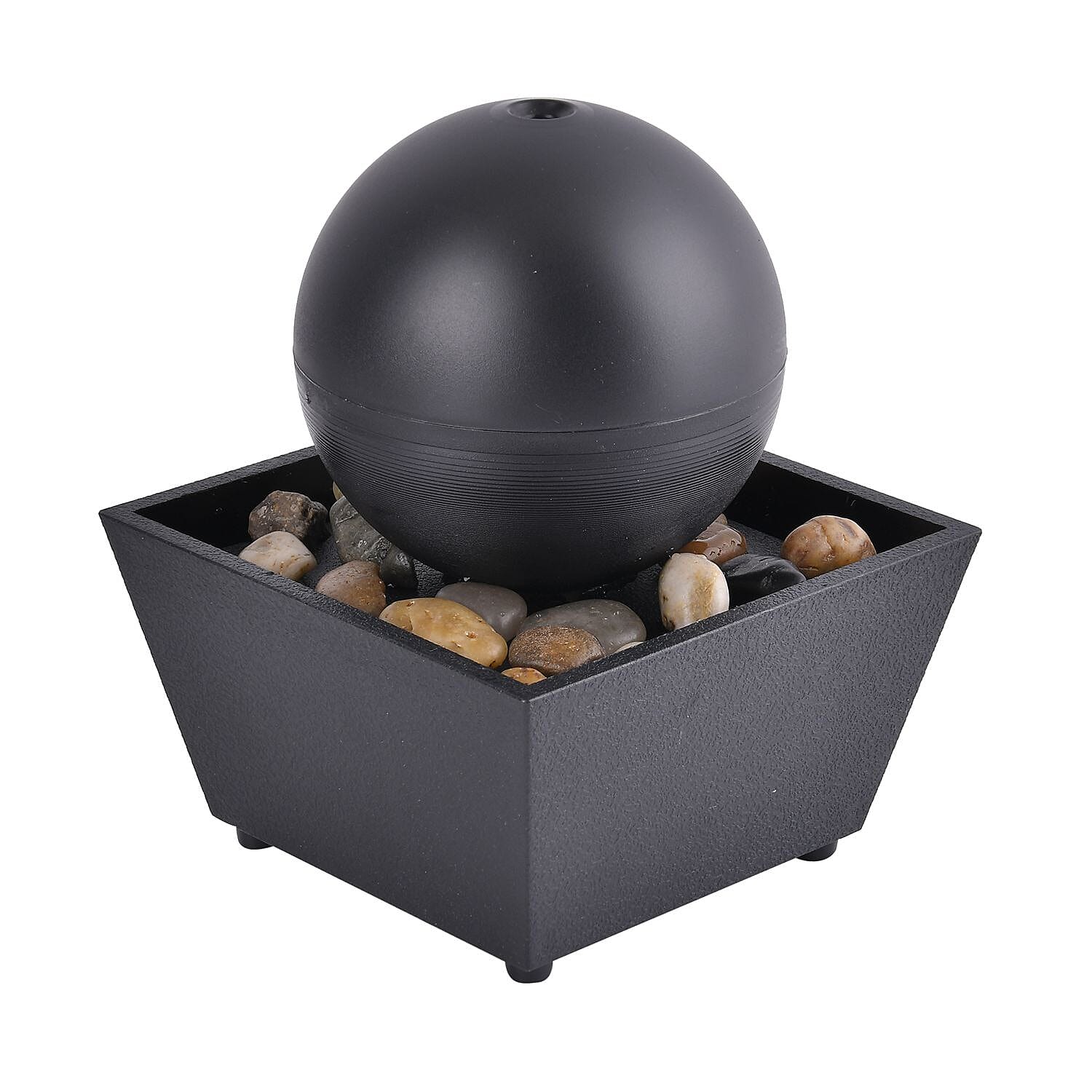 Round Ball Shape Mini Indoor Fountain with LED Light