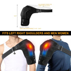 Infrared Shoulder Wrap With Extension Strap - 30 Infrared LEDs, 3 Temperature Settings - Black