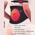 Infrared Therapy Waist Belt - 45 Infrared LEDs, 3 Temperature Settings - Black