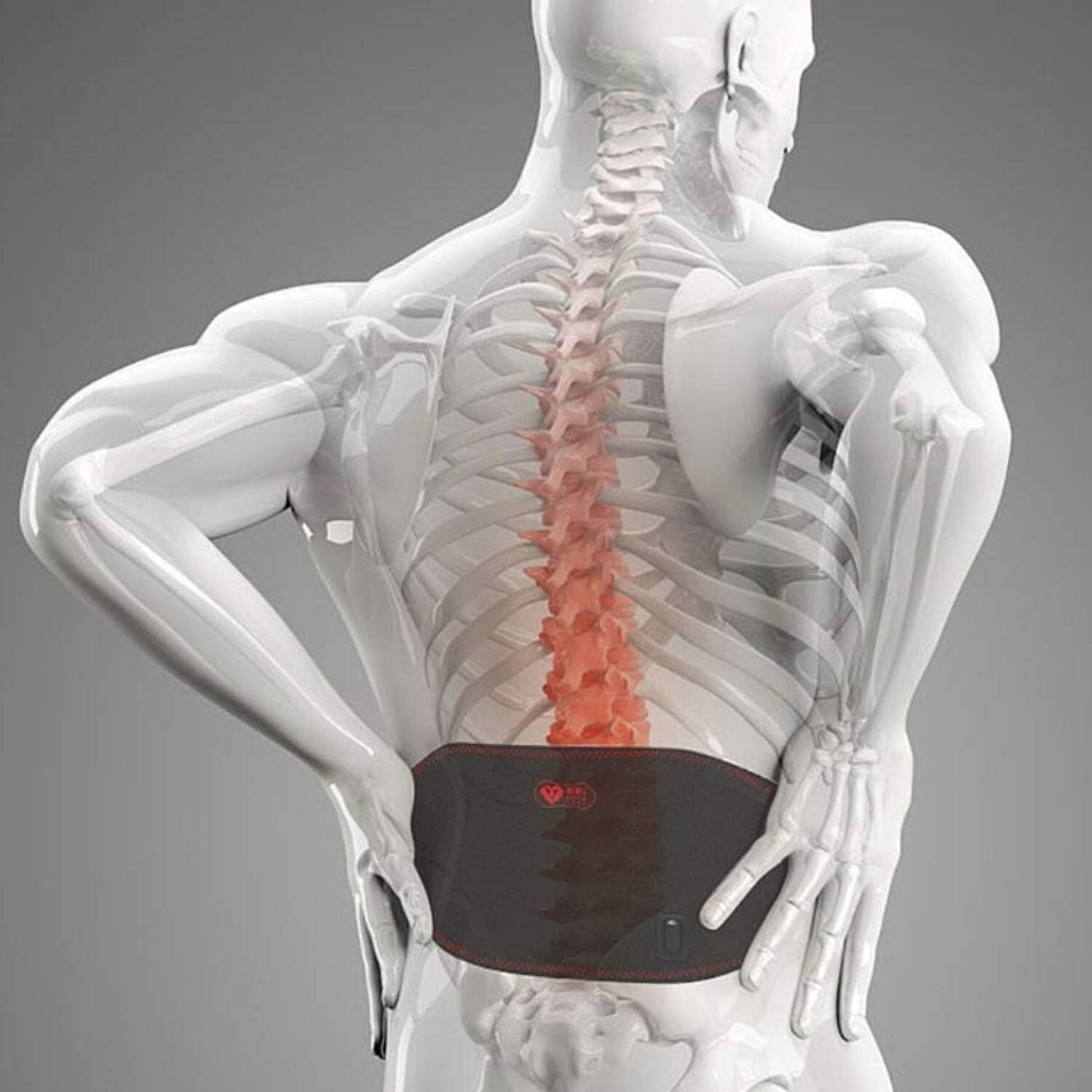Infrared Therapy Waist Belt - 45 Infrared LEDs, 3 Temperature Settings - Black
