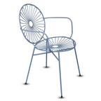 Outdoor Bistro Garden Set in Metal, Chairs and Table (Size 56x53x85 cm) - Aqua