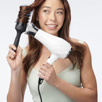Flower Beauty Ionic Energy Efficient Pro Hair Dryer with 2 Heat Settings and Adjustable Airflow - White