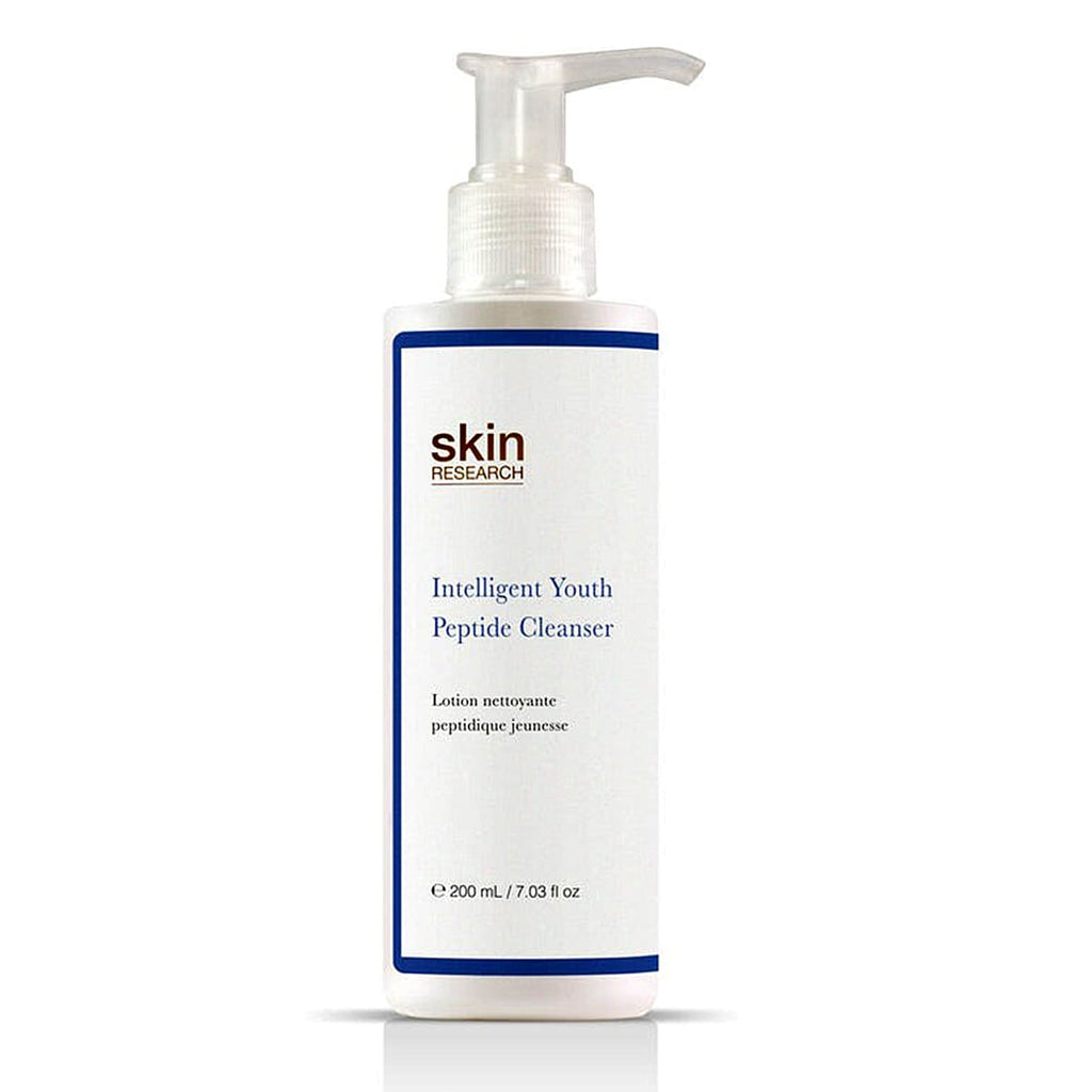 Skin Research Intelligent Youth Peptide Cleanser 200ml - FREE Skin Research Waterproof 8 Hour Mascara - 12ml