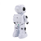 "Intelligent programming robot-white Size- 12*10.5*27.5cm            Material- ABS- electronic components                                         Weight- Battery capacity- 500mAh-3.7V packing- Window