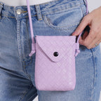 Woven Crossbody Bag - Purple