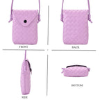 Woven Crossbody Bag - Purple
