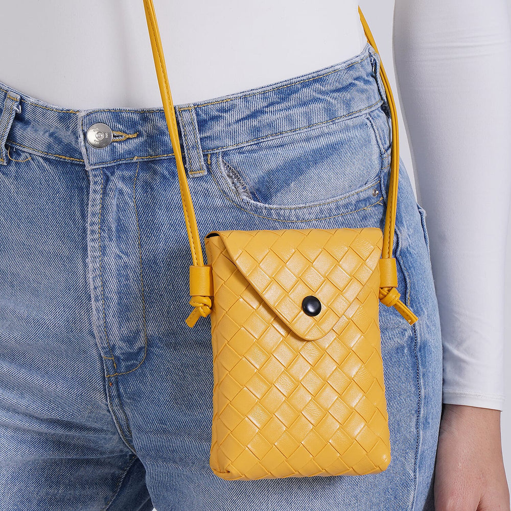 Woven Crossbody Bag - Yellow