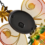 Iron Art Fairy Solar Outdoor Light Decoration (300mAh Battery) - Orange
