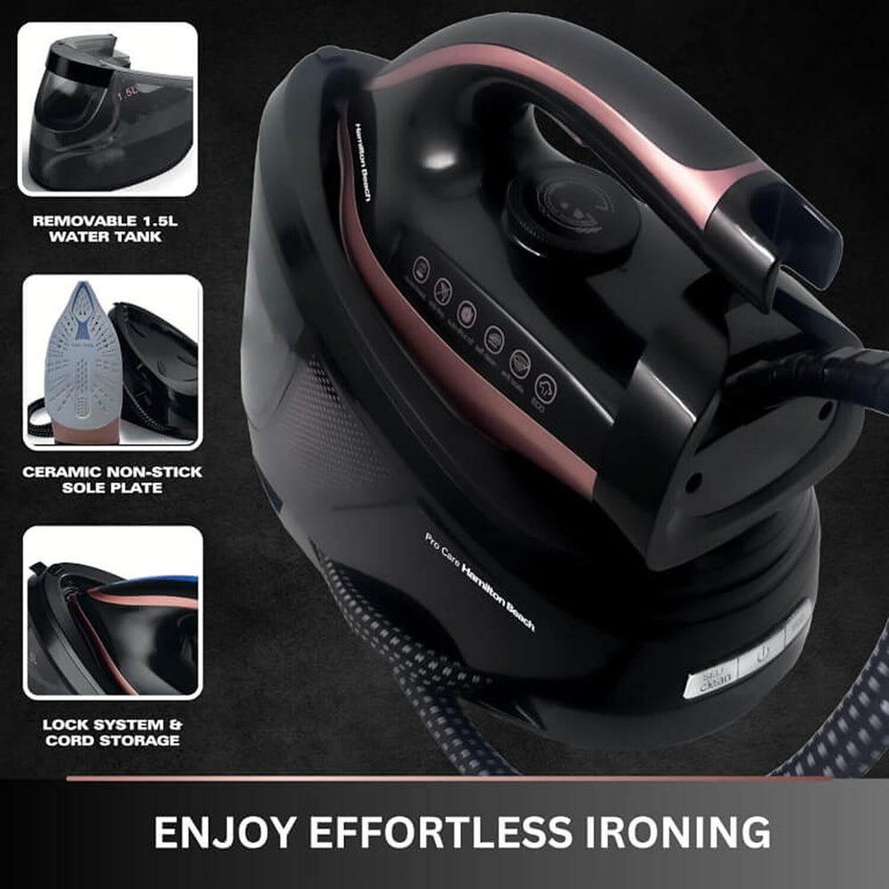 Liquidation Deal - Hamilton Beach Procare Steam Generator Iron (3100 W) - Black